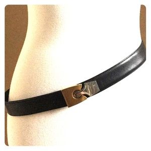 Pierre Cardin black calfskin belt, size 36